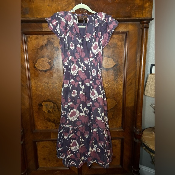 EUC Cleobella- Ellison Floral Ruffle Sleeve Dress. Size S - Picture 2 of 9